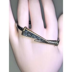 Chloe + Isabel Silver & Gold Sparkly Cuff Bracelet-B085